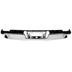 2014 - 2019 GMC SIERRA / DENALI / CHEVY SILERADO 1500 / 2500 / 3500 BUMPER FACE BAR REAR CHROME WITH CORNER STEP/SENSOR GM1102557 23108141